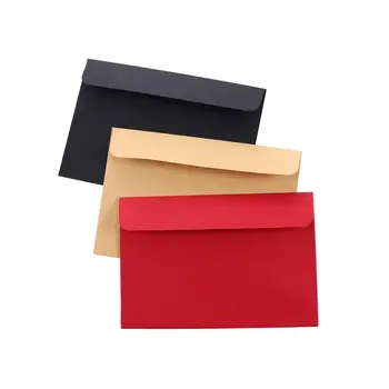 10 шт./упак. Конверты 16 см x 11 см из Крафтовой черной бумаги, Открытка для сообщений, Письмо, Бумажный подарок для стационарного хранения