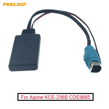 FEELDO Автомобильный AUX-вход, беспроводной модуль Bluetooth, аудио-радио, AUX-адаптер для Alpine KCE-236B, кабель CDE9885 9887