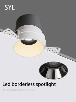 SYL Led Borderless Spotlights Dimmable ZigBee Spot Light COB Встроенный Умный Потолочный Светильник Foco Белый Черный Для Домашней Комнаты В помещении