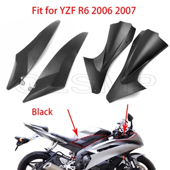 Подходит для Yamaha YZF R6 2006 2007 Мотоцикл Черный Левый и Правый Крышка Воздуховода Бензобак Боковая Крышка Панель Капота Обтекатель
