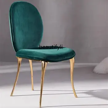 Легкий Роскошный Итальянский Дизайнерский обеденный стул из массива, Удобная Спинка кресла для конференций в гостиной, Косметический стул