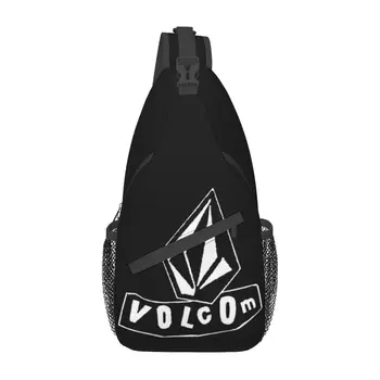 Volcom-Logo Crossbody Sling Bag Модная Нагрудная Сумка Через Плечо, Рюкзак для Пеших Прогулок, Сумка для Велоспорта