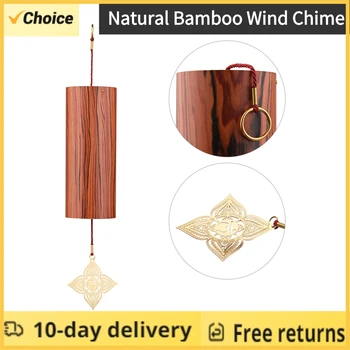 Колокольчики для чакры, натуральный бамбуковый колокольчик, Аккорд для медитации, ветряной колокольчик для наружного украшения дома в саду, патио, медитации и релаксации