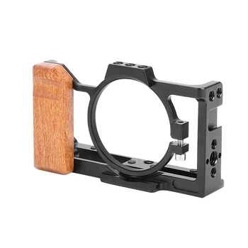 Профессиональная фотография с деревянной рукояткой, чехол для камеры, защитная рамка, чехол для отвода тепла, зарядка, подходит для Sony ZV 1