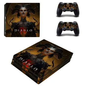 Diablo 4 Devil Lilith Наклейка для кожи PS4 Pro, Виниловый чехол для скинов консоли и контроллера PS4 Pro