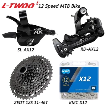 LTWOO AX12 1x12 Speed для MTB Велосипеда Groupset Рычаг Переключения Передач Задний Переключатель ZEOT 11-46T/50T/52T Черная Кассетная Цепь KMC X12