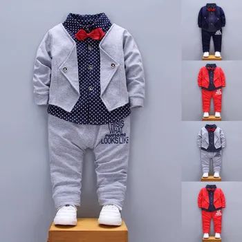 Новая весенне-осенняя одежда для маленьких мальчиков, детские модные куртки, брюки, комплекты из 2 предметов, повседневный костюм для малышей, детские спортивные костюмы