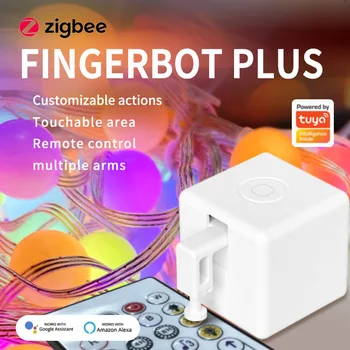 Tuya Zigbee Fingerbot Smart Fingerbot Кнопка Переключения Толкатель Умный Таймер Жизни Поддержка Alexa Google Assistant Нужен Шлюз Zigbee