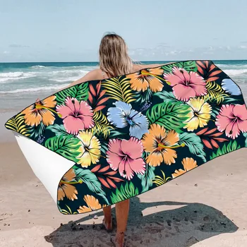 Двустороннее флисовое быстросохнущее пляжное полотенце из микрофибры с принтом, пляжное полотенце для плавания, Бесплатная доставка