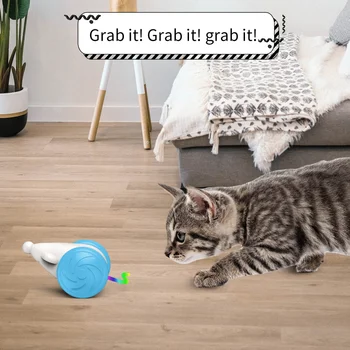 Автоматические интерактивные игрушки для кошек, Мышиные котята, играющие в мяч, электронные Крысиные кошки, домашние игрушки со светодиодной подсветкой, умная игрушка для охоты на кошек