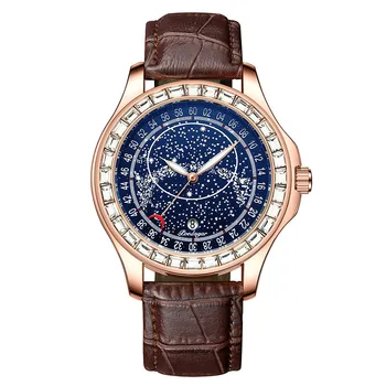 Креативные светящиеся мужские часы POEDAGAR, Брендовые Роскошные деловые Кожаные наручные часы для мужчин, водонепроницаемые часы с датой, кварцевые Relógios