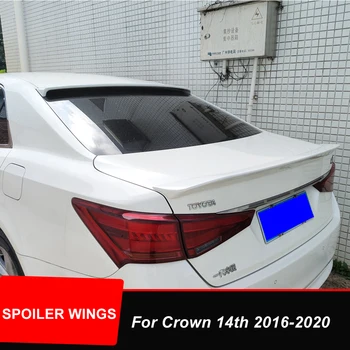 Для Toyota Crown 14th 2016-2020 Задняя крышка багажника автомобиля Материал ABS Глянцевый Черный Вид Аксессуары для окон на крыше Обвес