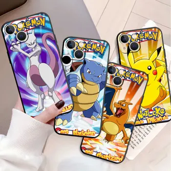 Мягкий Силиконовый Чехол Pokemon Pikachu Poke Balls для iPhone 14 Pro Max 13 12 Mini 11 XR XS X 8 7 6 6S Plus SE 2020 Cover Fundas