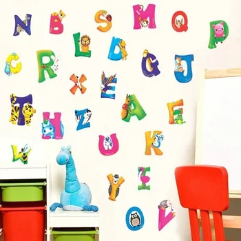 Новое Поступление, 26 Настенных Наклеек с Буквами Алфавита от A до Z для Декора Детской Спальни
