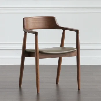 Обеденный стул из цельного дерева в скандинавском стиле, стул президента Кеннеди, стул Хиросимы, стул для кафе, ресторана, конференц-зала, Простая домашняя мебель