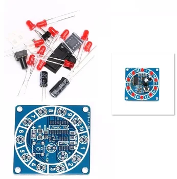 Круглый Электронный Lucky Rotary Suite CD4017 NE555 Self DIY LED Light Kit Производственные Детали и Компоненты Новые