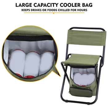 Рыболовный стул Портативный Складной Стул для льда с сумкой для хранения Компактный Рыболовный стул для внутреннего кемпинга на открытом воздухе, Походное сиденье