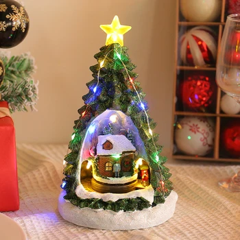 Музыкальная шкатулка, удобный светящийся ночник, Светящаяся панель, Уютный ночник в салоне, Подвесное освещение, Многофункциональная Уникальная Рождественская елка