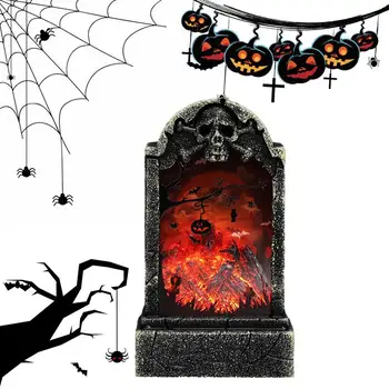 Светодиодное украшение надгробной плиты на кладбище, светодиодный декор для дома, Светоотражающая надгробная плита на Хэллоуин, уличный декор для рабочего стола