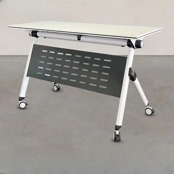 Складной ленточный стол, подвижное сращивание, боковой откидной стол, мобильный офисный стол, стол для двоих, тренировочный стол, комбинация стульев