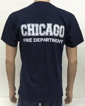 Футболка Chicago Fire Department CFD TK6 IL Illinois темно-синего цвета M Medium