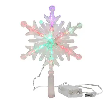 Рождественская елка в виде снежинки, Светящееся украшение на елку, ночник, проектор, Праздничное Рождественское украшение