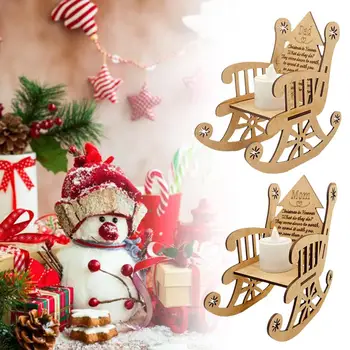 Рождественский орнамент Райское кресло-качалка со светодиодным орнаментом Мемориальный Рождественский подсвечник, реквизит для фестиваля свечей F0T9