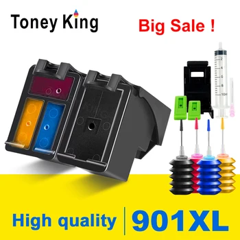 Заправляемый Чернильный Картридж TONEY KING 901XL для Струйного Принтера HP 901 XL Officejet 4500 J4500 J4540 J4550 J4580 J4640 4680