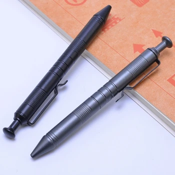 Тактическая ручка для самообороны, Простая ручка из алюминиевого сплава для защиты от средств индивидуальной защиты на открытом воздухе, шариковая ручка EDC