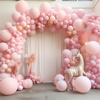 150 шт./компл. 5-дюймовый Розовый латекс, латексный воздушный шар, Латексные вечерние Воздушные шары, воздушные шары на День рождения, праздничные воздушные шары