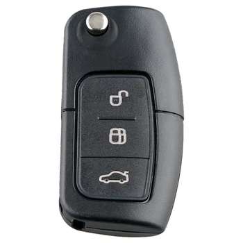 4X Автомобильный умный дистанционный ключ 3 кнопки Подходят для Ford Focus Fiesta 2013 Брелок чехол 433 МГц