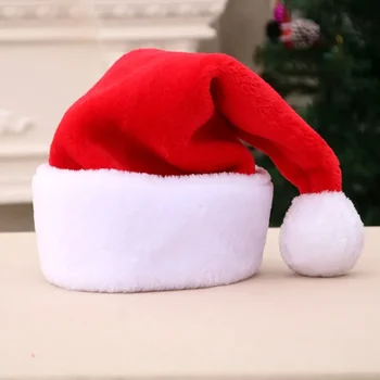 Новая высококачественная шляпа Санта-Клауса с утолщенными и увеличенными взрослыми плюшевыми украшениями канарейки Big Ball Santa Hat