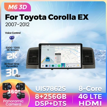 НОВЫЙ Автомобильный Радиоприемник M6 с 3D интерфейсом 2K Экрана Для Toyota Corolla EX 2007-2012 Мультимедийный Плеер GPS Навигация Для Carplay Android Auto DTS
