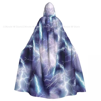 Штормовые вилки Lightning Плащ с капюшоном из полиэстера Унисекс, Аксессуар для костюма Ведьмы