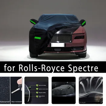 Для Rolls-Royce Spectre Наружная защита, полные автомобильные чехлы, Солнцезащитный козырек от снега, Водонепроницаемые Пылезащитные наружные Автомобильные аксессуары