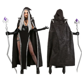 Удивительный костюм Ведьмы Для женщин Хэллоуин Карнавальная вечеринка фокусник Косплей Маскарадный костюм