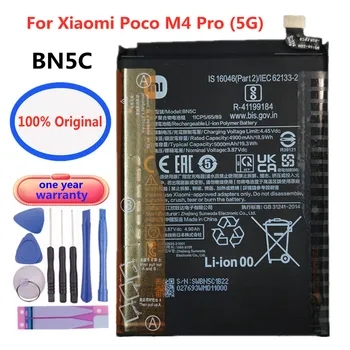 Xiao mi 100% Оригинальный Аккумулятор BN5C 5000 мАч Для Xiaomi Poco M4 Pro 5G BN 5C Аккумулятор Для Телефона С Кодом Отслеживания + Инструменты