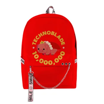 Популярные в хип-хоп стиле студенческие школьные сумки Technoblade Унисекс с 3D принтом Оксфорд Водонепроницаемый ноутбук многофункциональные дорожные рюкзаки