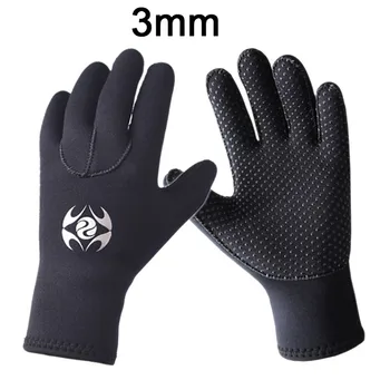 Перчатки для дайвинга 3 мм, неопреновый теплый гидрокостюм с пятью пальцами, зимние перчатки для подводного плавания для подводного плавания, гребли, серфинга, каякинга, подводной охоты