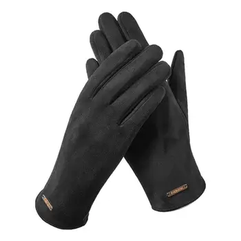 Перчатки для пальцев, зимние теплые женские перчатки, модные перчатки с полными пальцами, спортивные перчатки для улицы, сенсорный экран