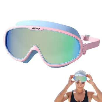 Очки для взрослых с защитой от ультрафиолета, герметичные Очки для плавания для взрослых в большой оправе, водонепроницаемые очки для плавания с четким зрением для мужчин и женщин