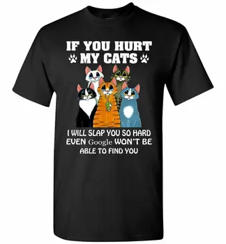 Футболка If You Hurt My Cat Для Любителей кошек, Забавная Футболка С подарками, Милые Котята, Меховая Лапа, длинные рукава
