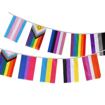 Радужный флаг Progress Pride, яркий флаг для трансгендеров для праздничных вечеринок
