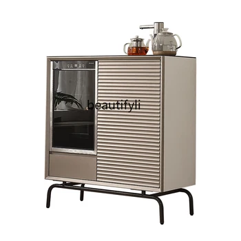Интеллектуальная чайная машина из массива дерева, Бытовой автоматический шкаф для чайного бара, Нижнее ведро, Многофункциональный шкаф 