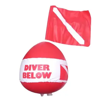 Буй-шар с флажком для дайвинга для плавания с маской и трубкой, сигнализатор поверхности для дайвинга