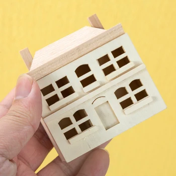 Миниатюрный кукольный домик 1: 12, Милая вилла, модель маленького домика, Декор для гостиной, Игрушка, Игровой дом, Игрушки для детей