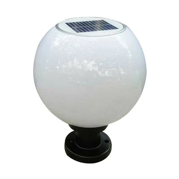 Светодиодная 200-миллиметровая солнечная настенная лампа на столбе, наружный круглый шар, круглый свет, дорожный светильник