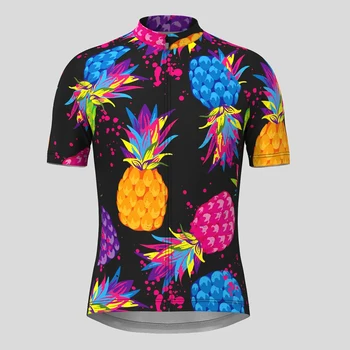 Colorful Pineapples Man Велоспорт Джерси Летняя велосипедная рубашка с коротким рукавом Велосипедная одежда Одежда для горных дорог Дышащая одежда MTB