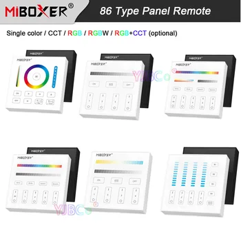 Miboxer 86 Тип диммерный Переключатель Одноцветный Смарт-Сенсорная Панель CCT/RGB/RGBW/RGB + CCT Светодиодный Контроллер 3V 220V 110V беспроводной Пульт Дистанционного Управления