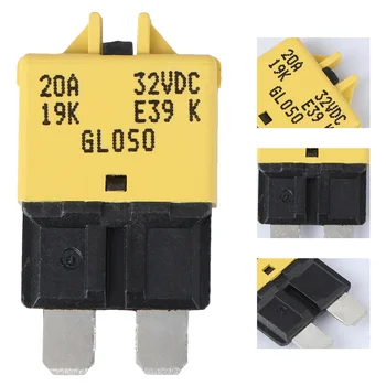 Предохранители автоматического выключателя постоянного тока 20A 28V с ручным сбросом (желтый)